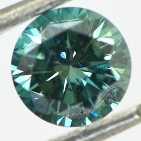 Loose Round Diamond Fancy Green 0.63 Carat VS1