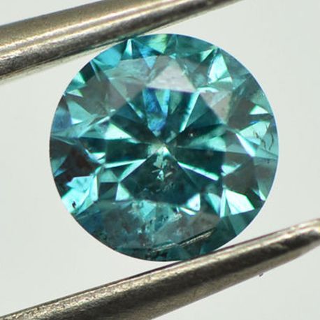 Loose Fancy Blue Round Diamond 0.46 Carat SI2 