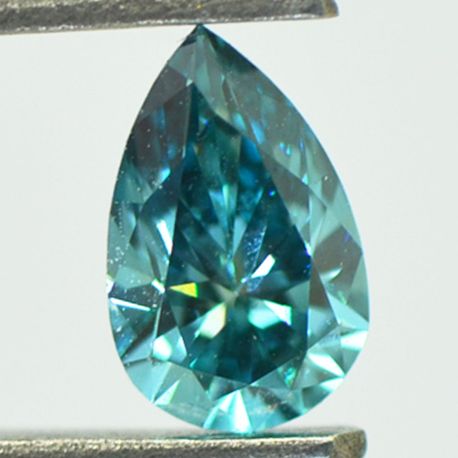 Pear Shape Diamond Fancy Blue 0.40 Carat VVS2