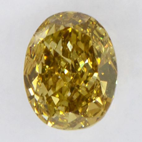 Oval Cut Diamond Fancy Yellowish Brown 0.36 Carat VS2 IGI Certificate