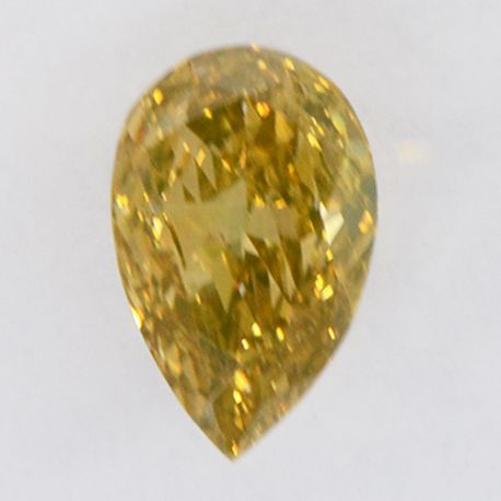 Pear Shape Diamond Natural Fancy Brown 0.38 Carat SI1 IGI Certificate