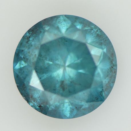 Loose Blue Diamond Round Shape 1.97 Carat Fancy Color I1 Earth Mined Enhanced