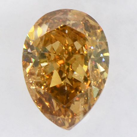 0.50 Carat Pear Shape Diamond Natural Fancy Brown SI2 IGI Certificate