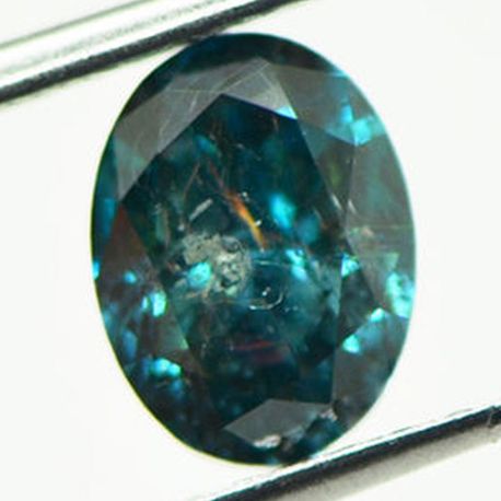 Fancy Blue Oval Diamond 1.65 Carat I1