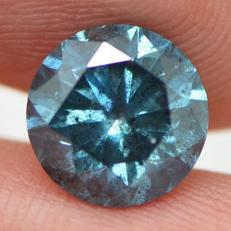 Loose Blue Diamond Natural Enhanced Fancy Round Shaped 2.50 Carat I1 For Ring