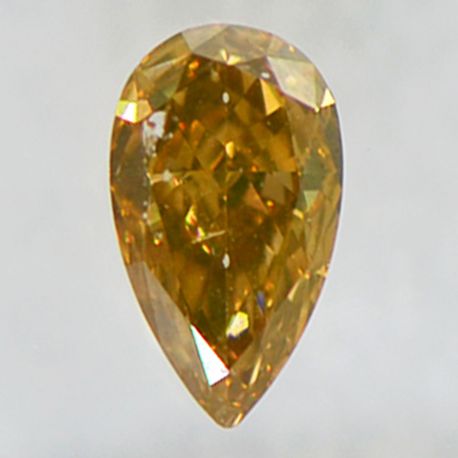 Brown Pear Cut Diamond Natural Fancy Color Loose 0.52 Carat SI2 IGI Certificate