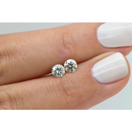 Loose Round Diamond Pair 0.70 TCW I/VS2 4.50 MM