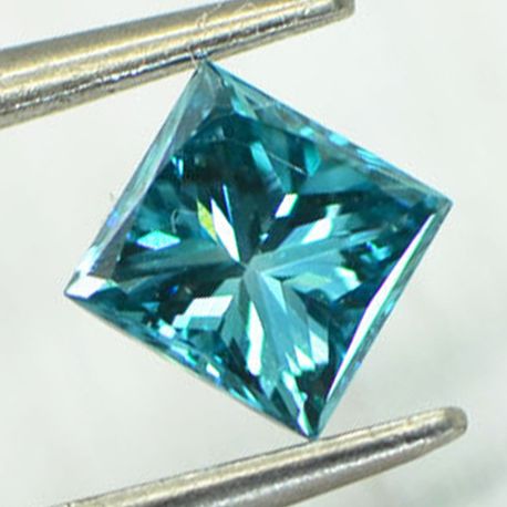 Princess Cut Diamond Fancy Blue 0.55 Carat VS2