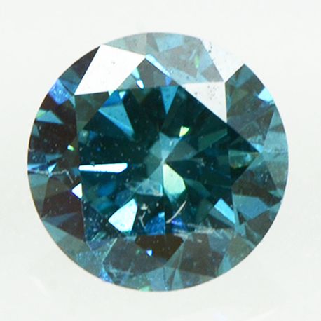 Round Cut Diamond Fancy Blue Color 0.62 Carat SI1