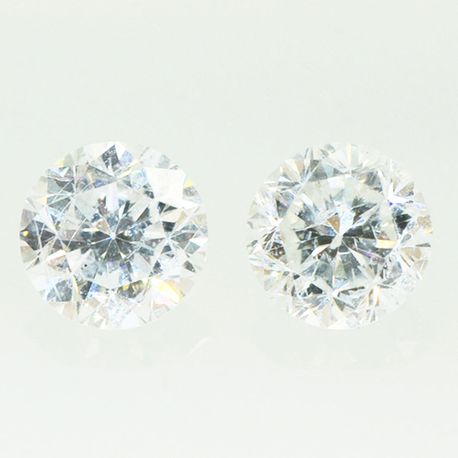 Round Cut Diamond Pair SI2 0.60 TCW