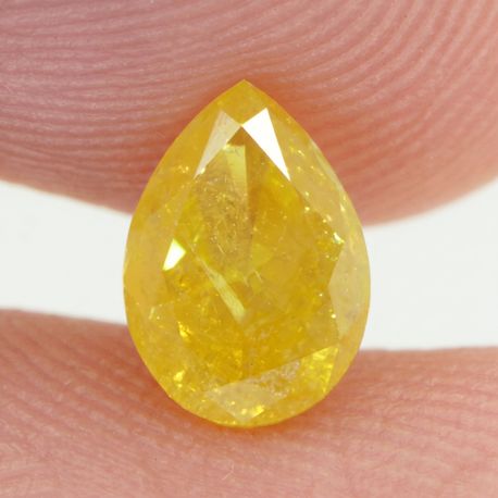 Pear Shape Diamond Fancy Yellow 0.67 Carat I1