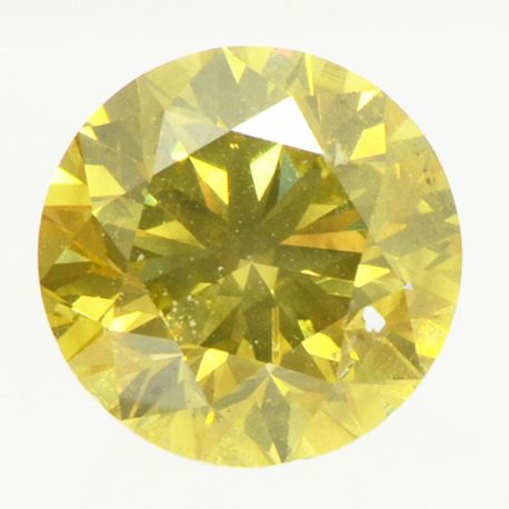 Round Cut Diamond Fancy Yellow 2.51 Carat VS2