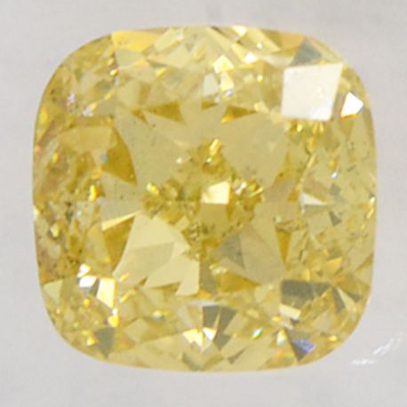 Cushion Cut Diamond Fancy Yellow 0.60 Carat SI1 IGI Certificate