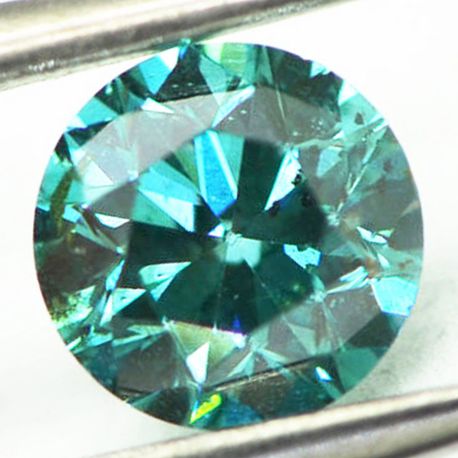 Loose Fancy Green Blue Round Diamond 0.95 Carat SI1 6.05 MM