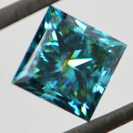 Princess Cut Diamond Blue Color 0.70 Carat SI1