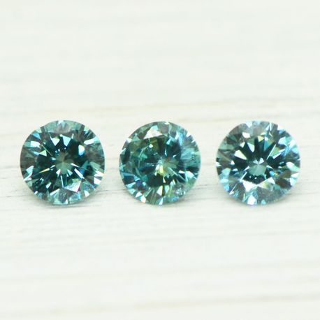 Blue Round Matching Diamonds 0.71 TCW VS2