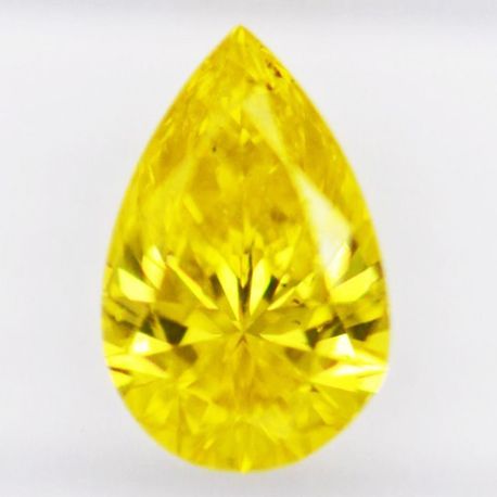 Pear Shape Diamond Fancy Yellow IGI Certified 1.00 Carat SI1