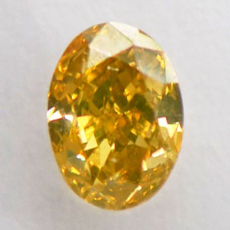 Oval Diamond Fancy Greyish Yellow Brown 0.57 Carat SI1 IGI Certificate