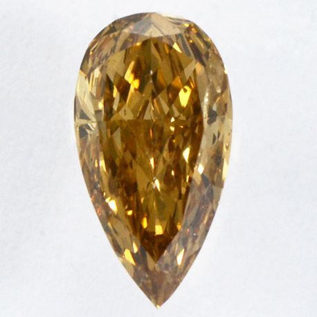 Pear Shape Diamond Fancy Yellowish Brown 0.56 Carat SI2 IGI Certificate