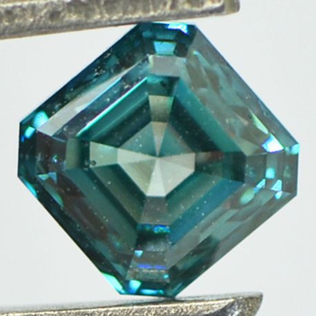 Asscher Diamond Fancy Blue Color 1.01 Carat VS2