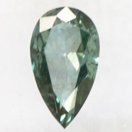 Pear Shape Diamond Fancy Greenish Blue 1.01 Carat SI1 IGI Certified