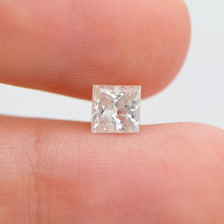 Princess Shape Diamond Loose 0.90 Carat F/SI2 Certified Natural Enhanced Real