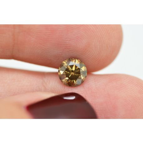 Loose Brown Diamond Round Shaped Fancy Color 1.01 Carat SI2 Certified Natural