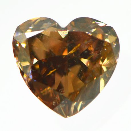 Heart Diamond Natural Fancy Brown 0.97 Carat SI1
