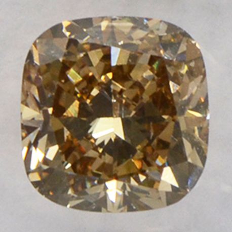 Cushion Cut Diamond Natural Fancy Brown Color 1.02 Carat SI1 IGI Certificate
