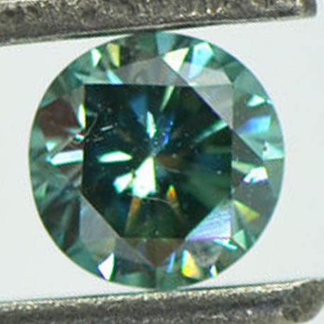 Loose Diamond Round Fancy Green 0.40 Carat VS2