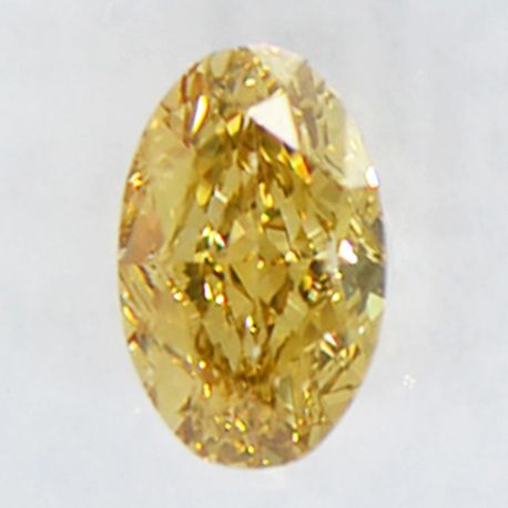 Oval Cut Diamond Fancy Yellow Brown 0.63 Carat VS2 IGI Certificate