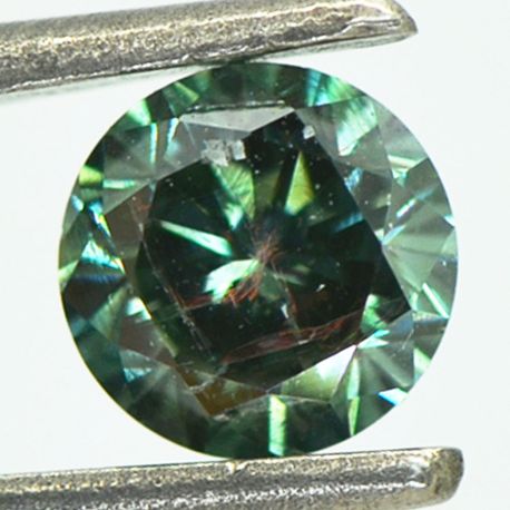 Loose Green Diamond Natural Enhanced Round Shape Fancy SI1 Certified 0.68 Carat