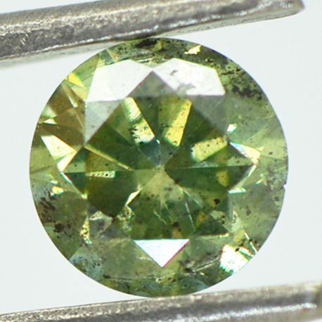Loose Round Diamond Green Color 0.72 Carat SI2