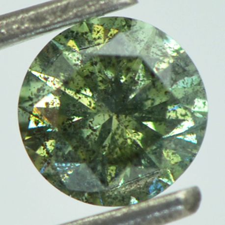 Loose Fancy Green Round Shape Diamond 0.80 Carat