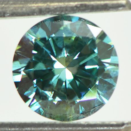 Round Cut Diamond Loose Fancy Green Color 0.96 Carat SI1