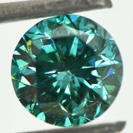 Loose Round Shape Fancy Green Diamond 0.98 Carat 5.97X5.91 MM