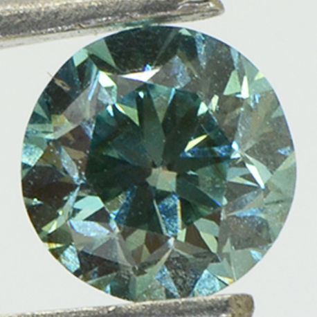 Round Cut Diamond Fancy Green Loose VVS2 0.91 Carat