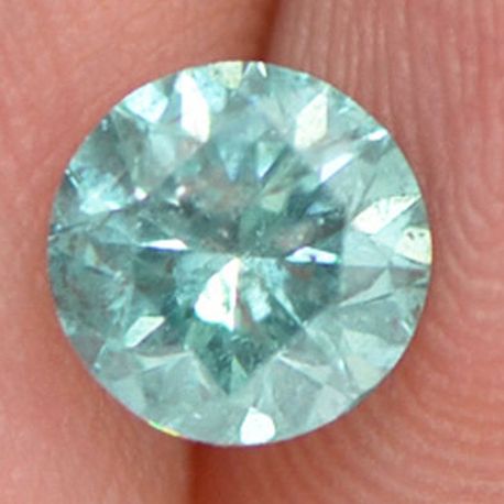 Loose Round Shape Fancy Turquoise Diamond 0.77 Carat