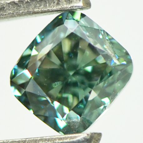 Cushion Cut Diamond Green Color 0.91 Carat SI1