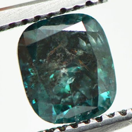 Loose Cushion Diamond Fancy Turquoise Color 0.86 Carat I1 