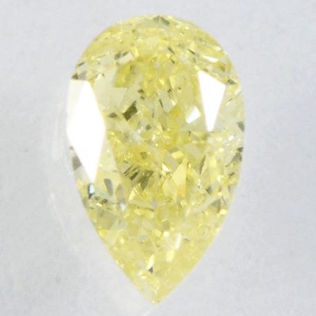 Pear Shape Diamond Fancy Yellow 0.44 Carat SI2 IGI Certificate