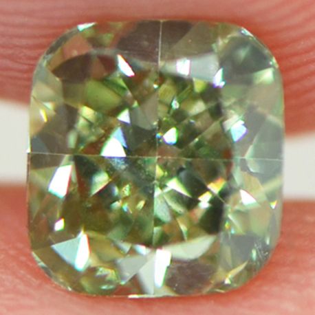 Cushion Cut Diamond Fancy Green 1.01 Carat VS2
