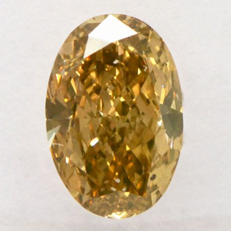 Oval Cut Diamond Natural Fancy Brown Color 0.73 Carat SI1 IGI Certificate