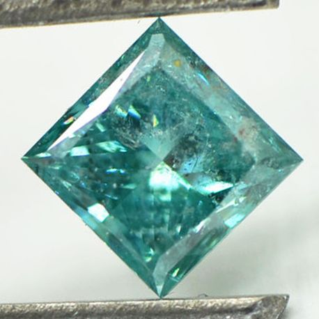 Loose Blue Princess Diamond SI3 0.85 Carat 5.06MM