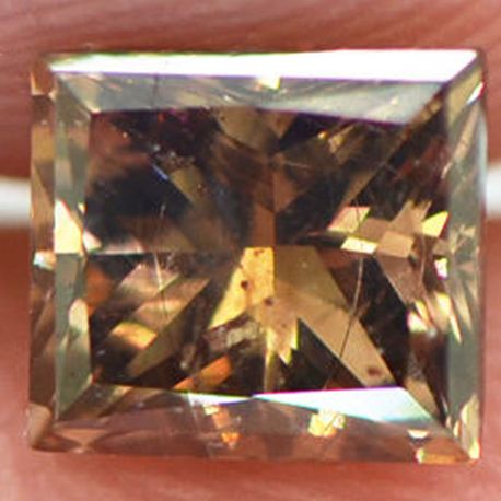 Princess Shape Diamond Brown Color 0.90 Carat SI2