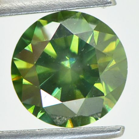 Round Cut Diamond Fancy Olive Green Loose 2.07 Carat VS2