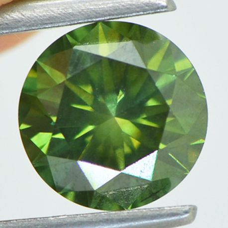 Round Diamond Fancy Green Color 2.04 Carat VS2