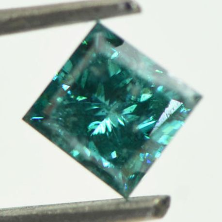 Loose Fancy Blue Princess Diamond 0.96 Carat SI2