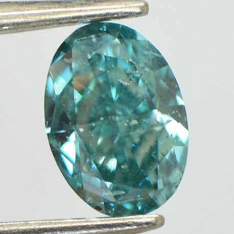 Oval Shape Diamond Fancy Blue Color 1.00 Carat SI1