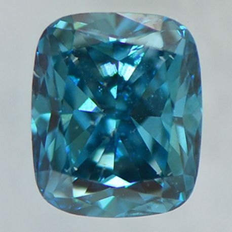 Fancy Blue Cushion Shape Diamond IGI Certified 1.00 Carat SI1